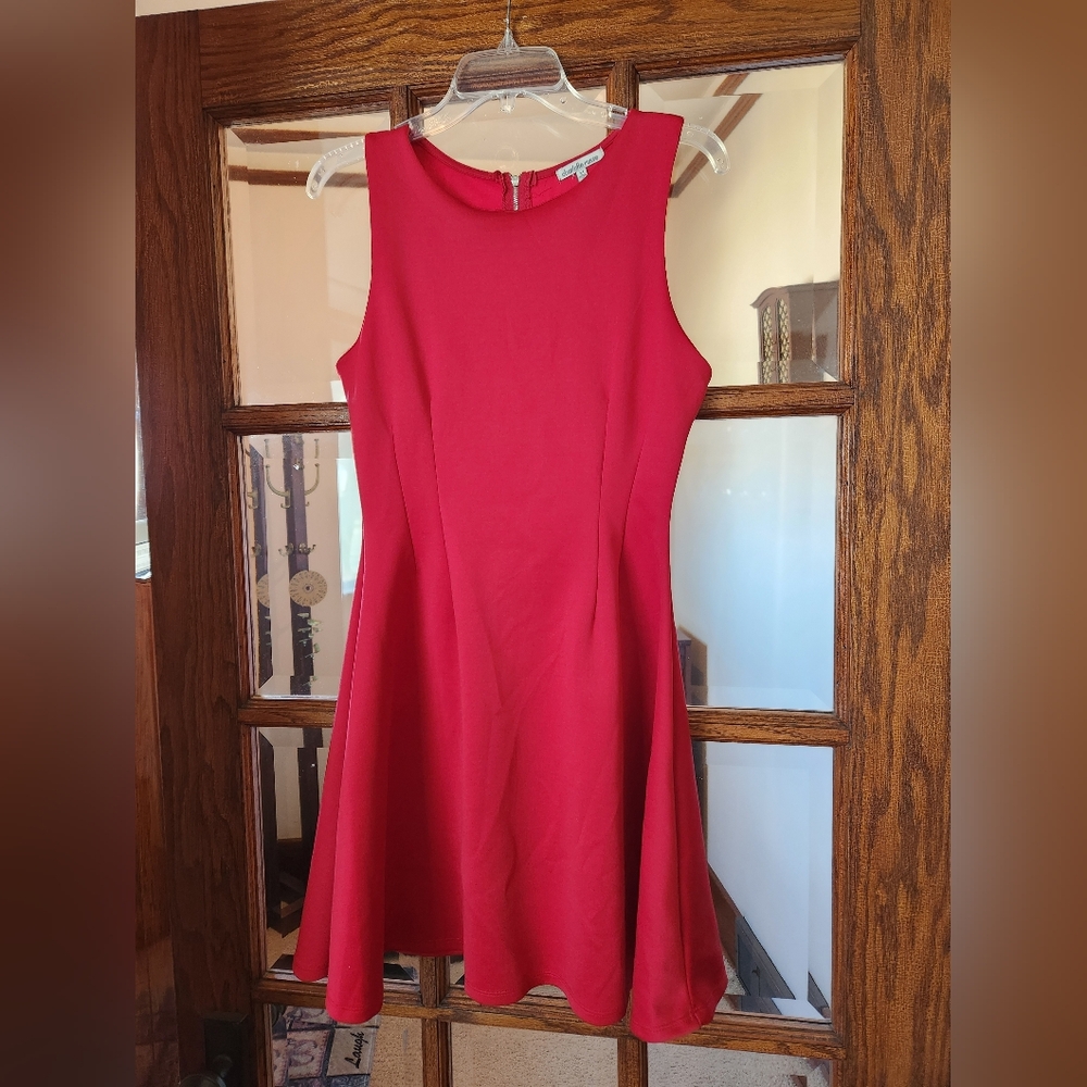 Elegant Red Sleeveless Dress